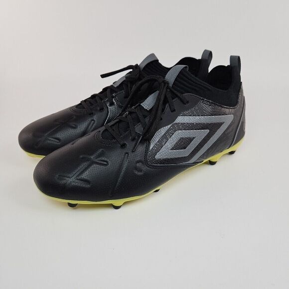 Umbro Tocco II Premier FG Soccer Cleats Black Yellow Grey Men's Size 9.5 New - Picture 3 of 7